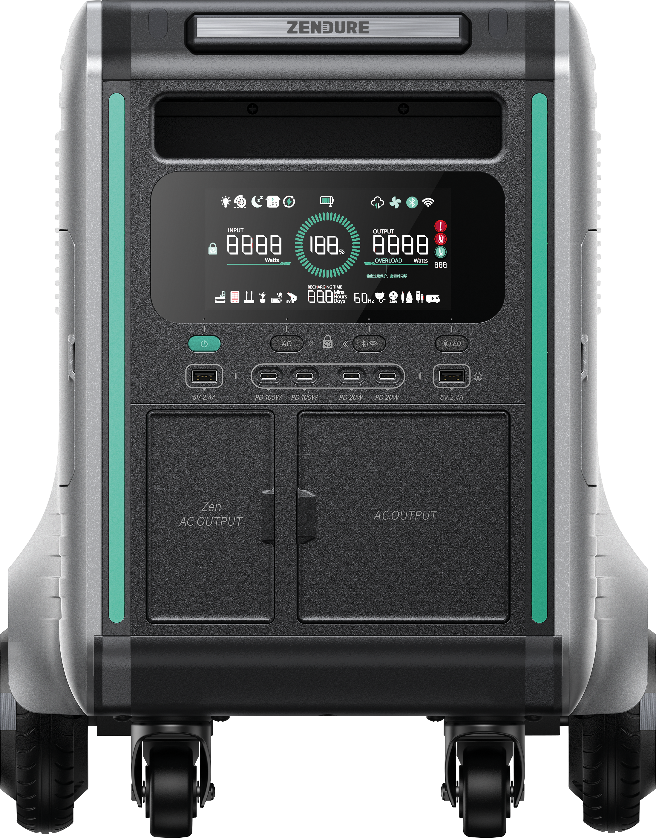 Bild von Zendure SuperBase V 4600 Powerstation 90Ah SuperCharge LiFePO 4 ohne Laderegler