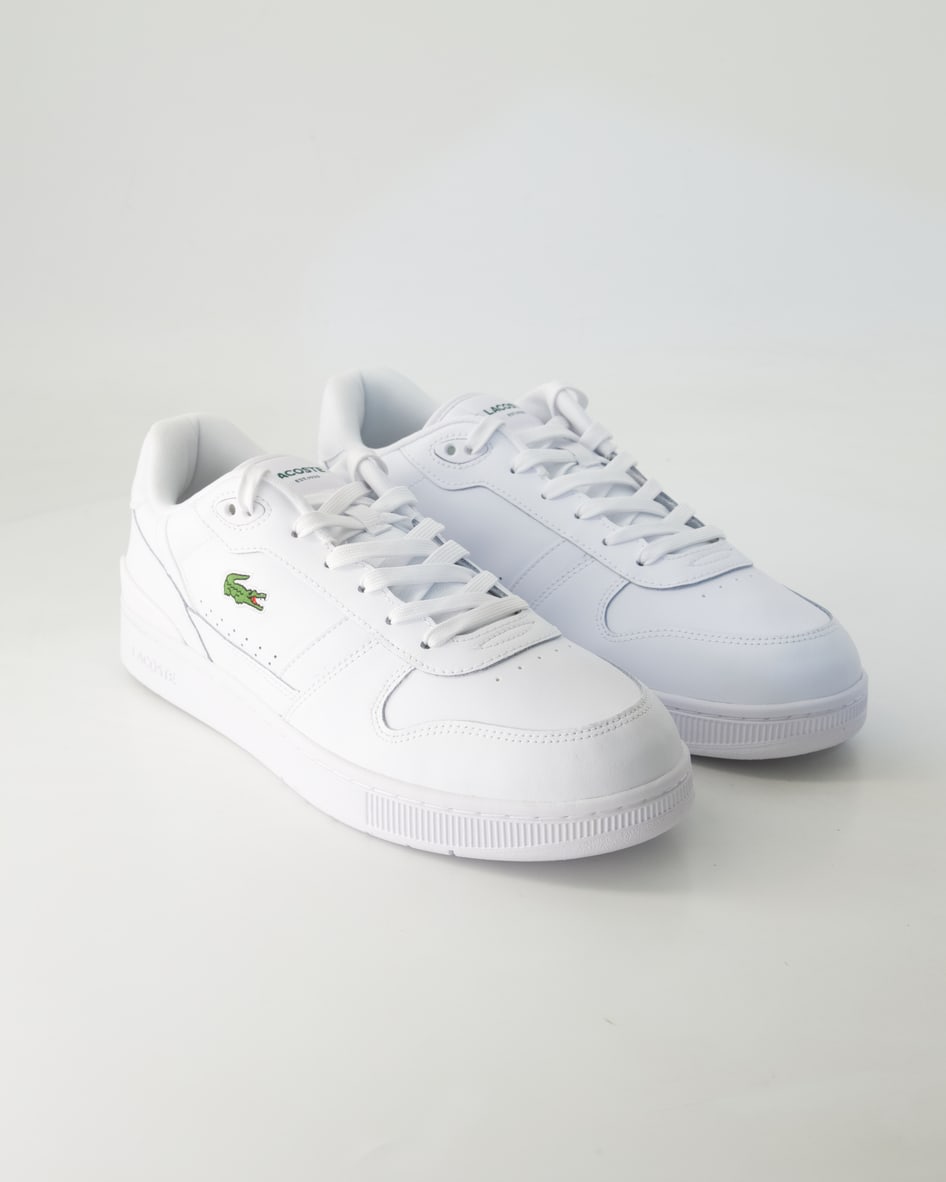 Bild von Lacoste Schuhe - T-Clip Leder und Textil (Weiß, Gr. 42½)