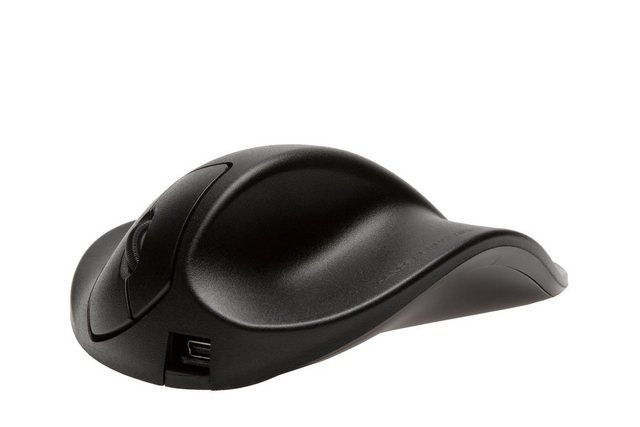 Bild von Hippus HandShoeMouse Right Small - Maus - Für Rechtshänder - Laser - 3 Tasten - kabellos - kabelloser Empfänger (USB) - Schwarz