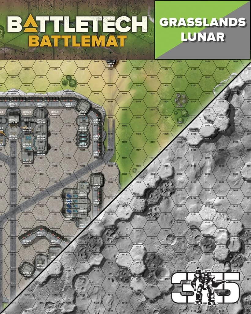 Bild von BattleTech Battlemat Lunar and Grasslands B Hex Mat Spielmatte Catalyst GameLab