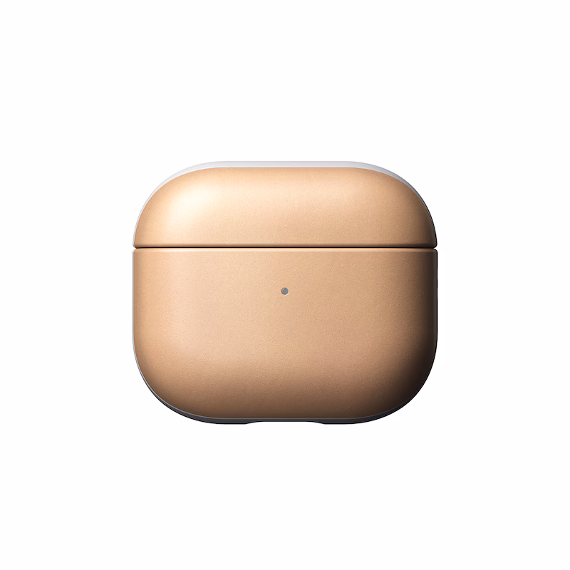 Bild von Nomad Airpods V3 Case Natural Leather (Kopfhörer Tasche), Kopfhörertasche + Schutzhülle, Beige