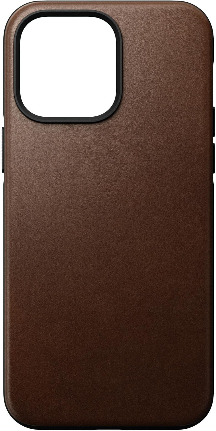 Bild von NOMAD Modern Leather Case für iPhone 14 Pro Max | Schutzhülle aus Polycarbonat und hochwertigem Echtleder | MagSafe-kompatibel | Farbe: Braun