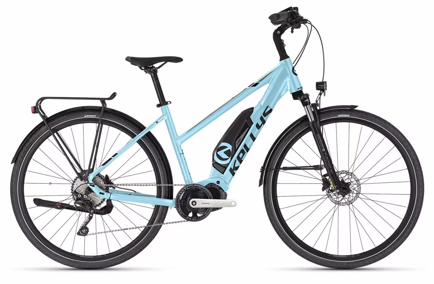 Bild von Kellys E-Cristy 10 SH Sky Blue 2023 28"; 630 Wh Trapez