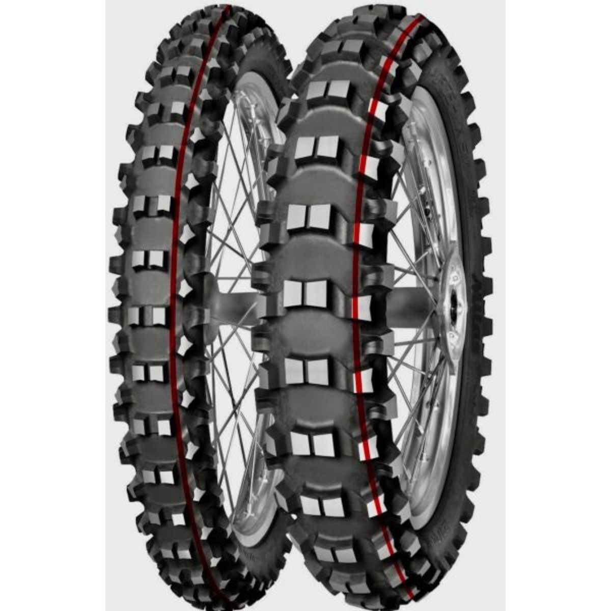 Bild von Mitas Terra Force-MX SM ( 120/80-19 TT 63M Hinterrad, Mischung SOFT MEDIUM, NHS, rot & gelb )