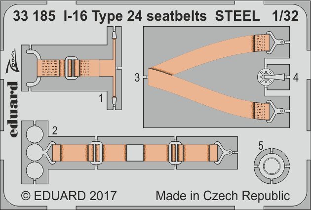 Bild von Eduard I-16 Type 24 seatbets STEEL for ICM