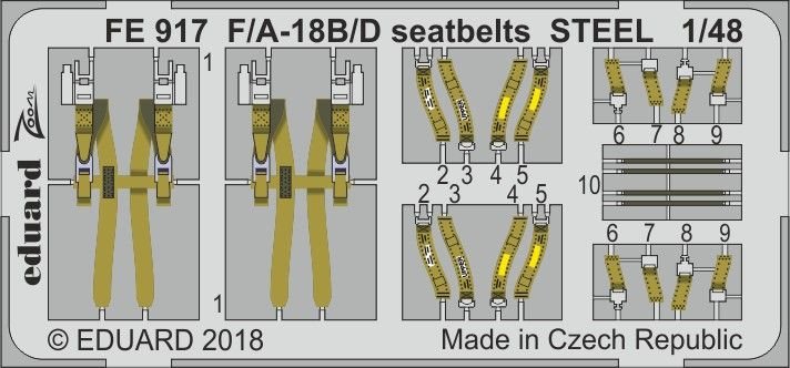 Bild von Eduard F/A-18B/D seatbelts STEEL f.Kinetic