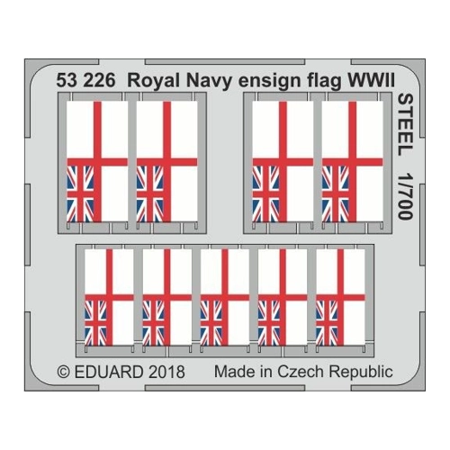 Bild von Eduard EDP53226 Photoetch 1:700 - Royal Navy WWII Fähnchen-Flagge aus Stahl