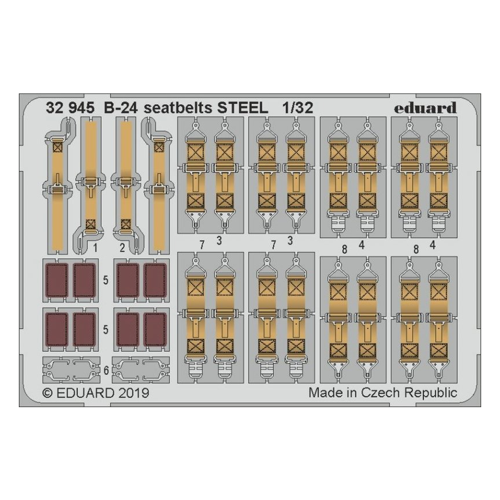 Bild von US B-24 Liberator - Seatbelts STEEL [HobbyBoss]