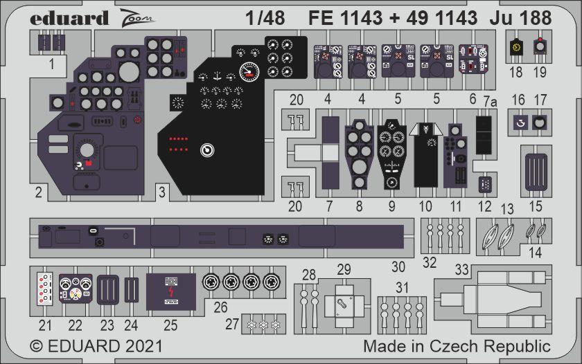 Bild von Eduard EDPFE1143 Modell-Upgrade-Set, Maßstab, versch