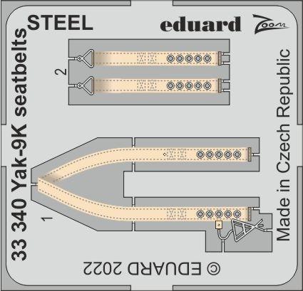 Bild von Eduard Yak-9K seatbelts STEEL for ICM