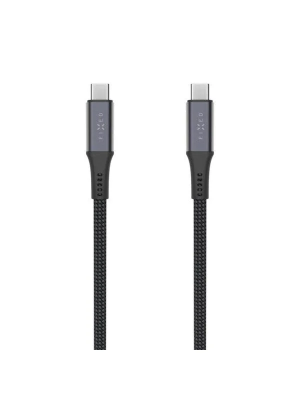 Bild von Fixed Flechtkabel USB-C/USB-C, 1,2m, USB4 gen2 20Gbps, 4K 60Hz, 240W, grau (1.20 m, USB 4.0), USB Kabel