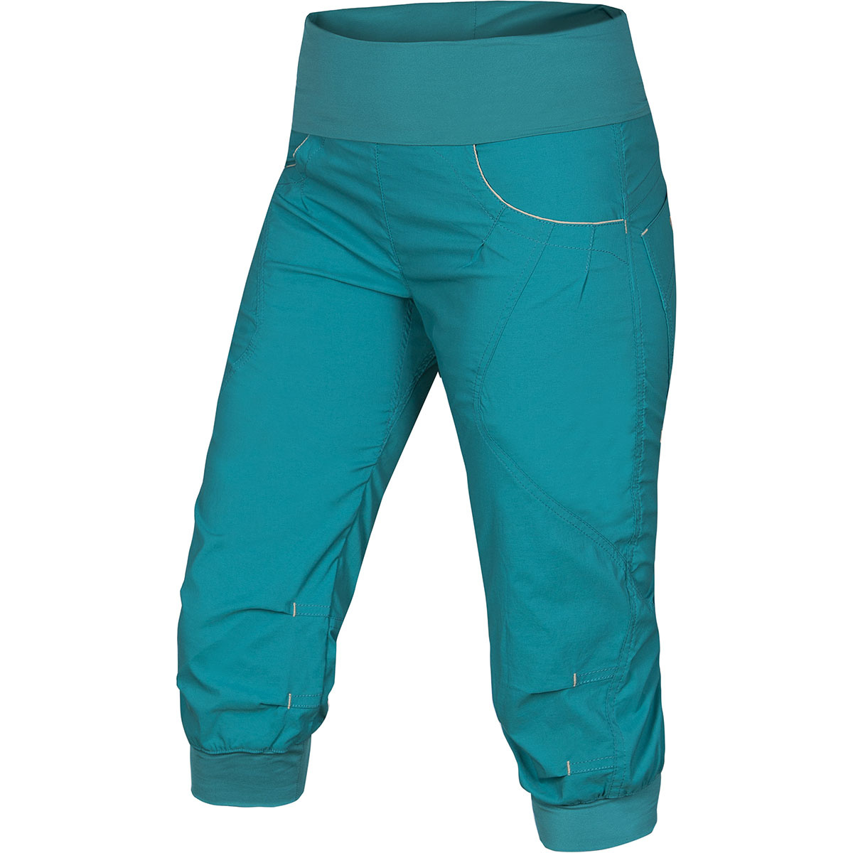 Bild von Ocun W Noya Shorts Blau - Leichte komfortable Damen 3/4 Kletterhose, Größe L - Farbe Blue Deep Peacock