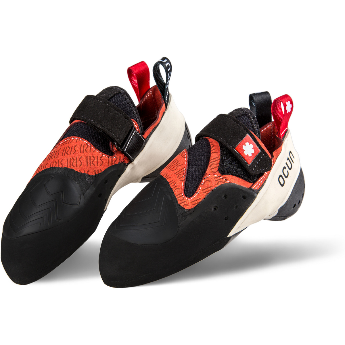Bild von Ocun Iris Kletter- & Boulderschuh für schmale Füße für Indoor- & Outdoor-Klettertouren, Rot/Weiß, 12 Narrow Women/11 Narrow Men