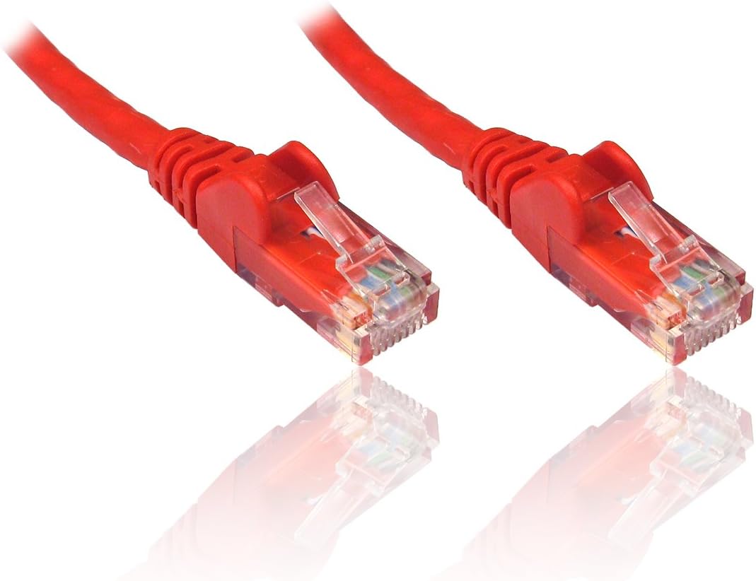Bild von PremiumCord Netzwerkkabel, Ethernet, LAN & Patch Kabel Cat6, UTP, Schnell flexibel & Robust RJ45 Kabel 1Gbit/S, AWG 26/7, Kupferkabel 100% Cu, Rot, 3m