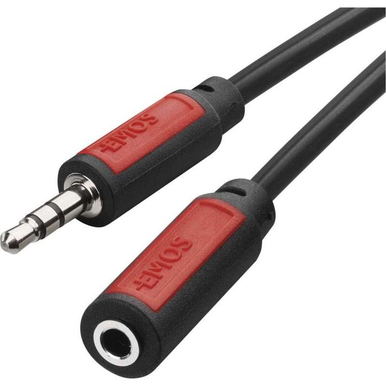 Bild von Emos Klinkenkabel 3,5mm stereo, Stecker - 3,5mm Buchse, 2,5m (2.50 m), Audio Kabel