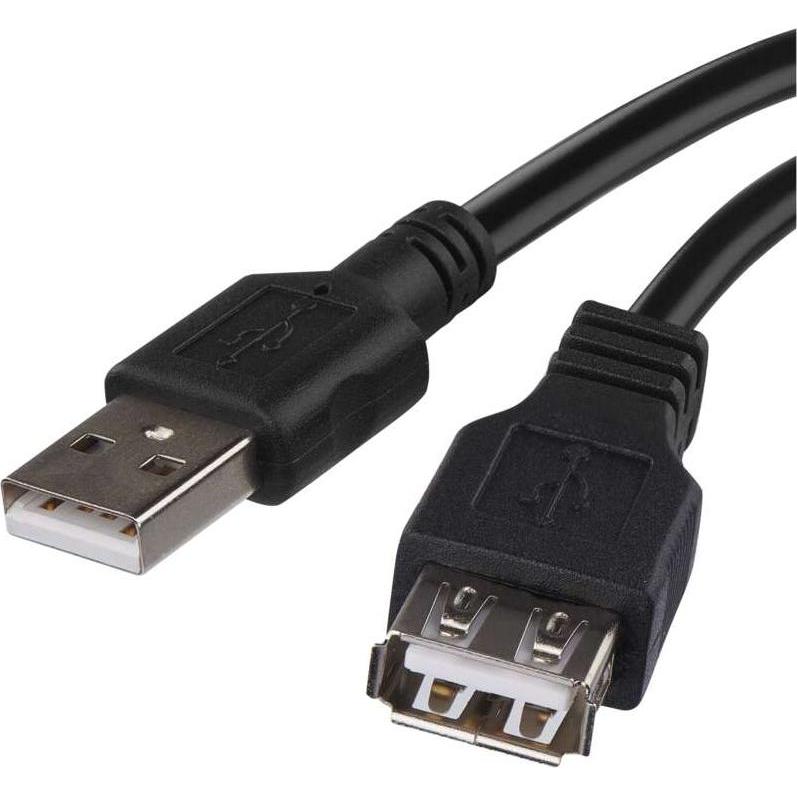 Bild von Emos USB Kabel 2.0 A Stecker – A Steckdose 2m (2 m, USB 2.0), USB Kabel
