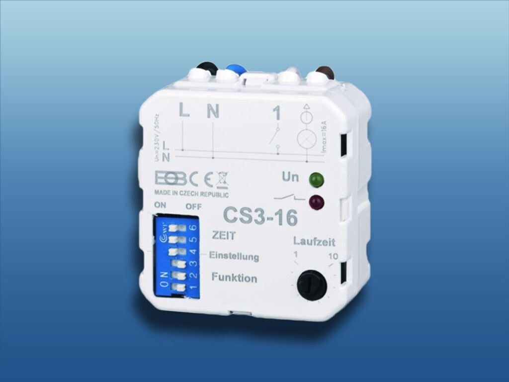 Bild von ELEKTROBOCK Zeitrelais | Nachlaufrelais 230 V 16 A | LED geeignet | ð³ððµðð³ð ðð°ð | Verzögerungszeitrelais mit 8 Funktionen | Unterputz | Lüftersteuerung Umwälzpumpen