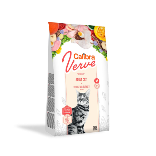 Bild von Calibra Cat Verve GF Adult Chicken&Turkey - Hochwertiges Katzenfutter für Fleischfresser