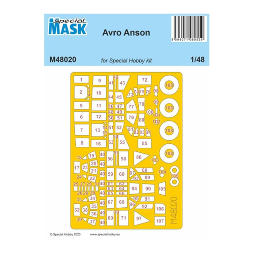 Bild von Avro Anson - Mask: Präzise Abdeckungen für Ihr Modellbauprojekt