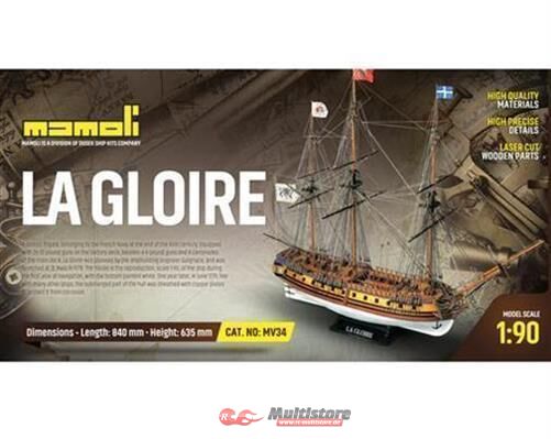 Bild von Krick La Gloire Standmodell Bausatz 1:90 Mamoli / 21734