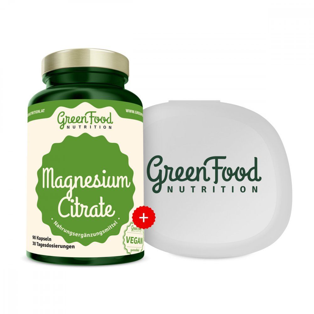 Bild von GreenFood Nutrition Magnesium Citrate +  KAPSELBEHÄLTER