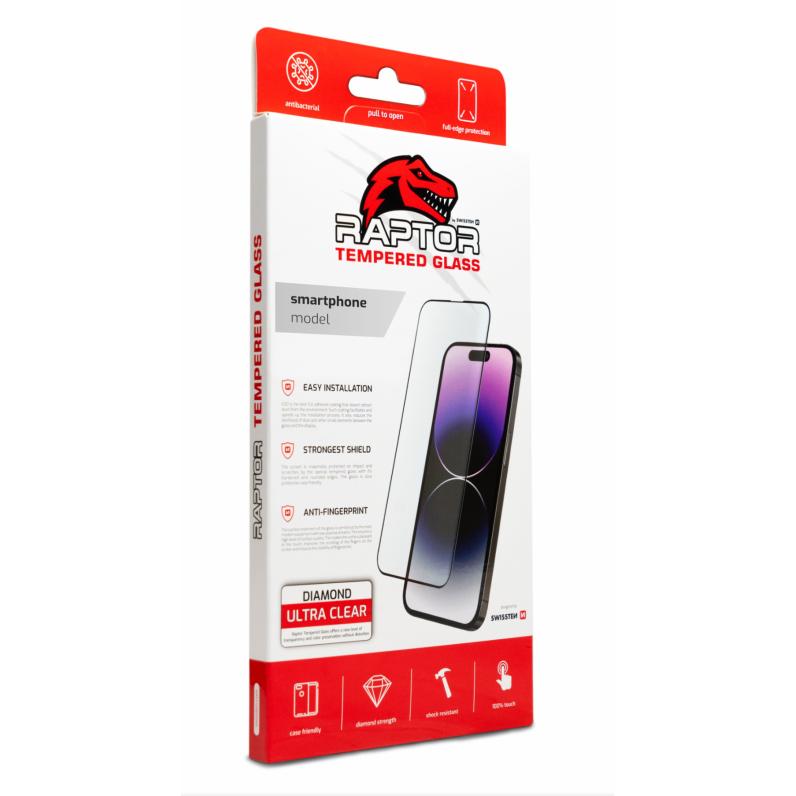 Bild von Swissten Raptor Diamond Ultra Clear 3d Tempered Glass Apple Iphone 15 Plus Black (Apple iPhone 15 Plus), Smartphone Schutzfolie, Schwarz