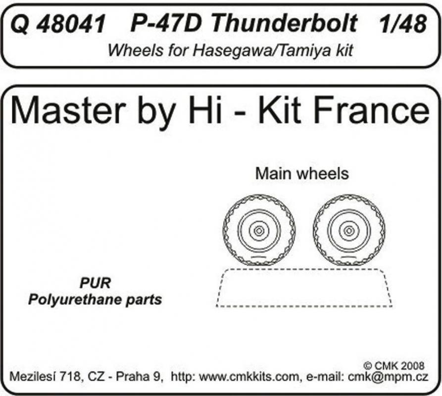 Bild von CMK P-47D Thunderbolt wheels für Tamiya und Hasegawa Bausatz