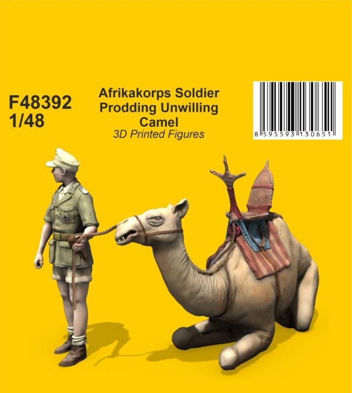 Bild von CMK Afrikakorps Soldier Prodding Unwilling Camel 1/48