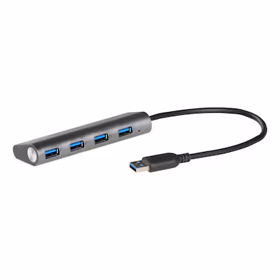 Bild von I-TEC USB 3.0 Metal Charging HUB 4 Port port mit externem Netzadapter 4x USB Ladeport. Fuer Tablets Notebooks Ultrabooks PC (U3HUB448)