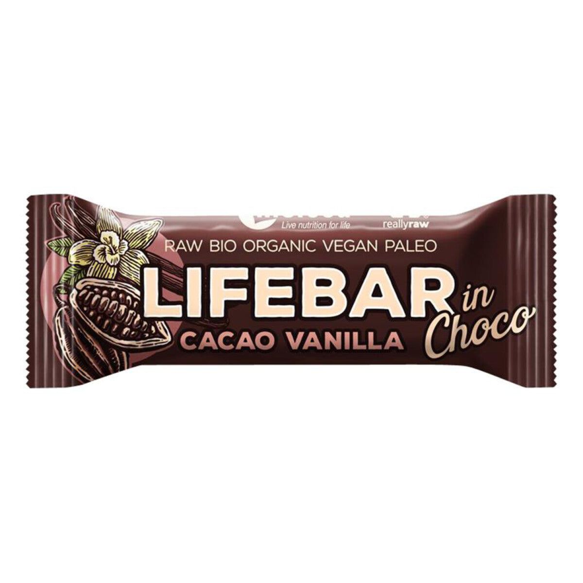Bild von Lifefood Lifebar in Choco Kakao Vanille glutenfrei