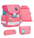 Bild von Ergonomisches 5-teiliges Schulranzen-Set mit Brustgurt inklusive 3 zum Motiv passenden Patches BELMIL Schulranzen Set Classy Blue Bird mit Patch Set