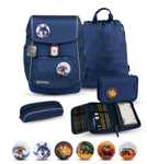 Bild von Premium Schulranzen Set bestehend aus Tornister,  Federmächen gefüllt mit STAEDTLER Stiften,  Schlamperrolle,Turnbeutel & Patch- Set Belmil Premium Comfy Plus 5-teilig Topographic