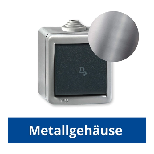 Bild von Aling Conel Lichtschalter Armor Line: Aufputz Klingeltaster mit Glimmlampe