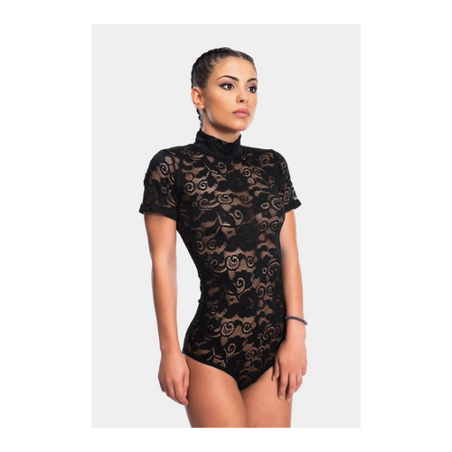 Bild von Evoni Body Stringbody mit kurzen Ärmeln und Halbkragen Spitze