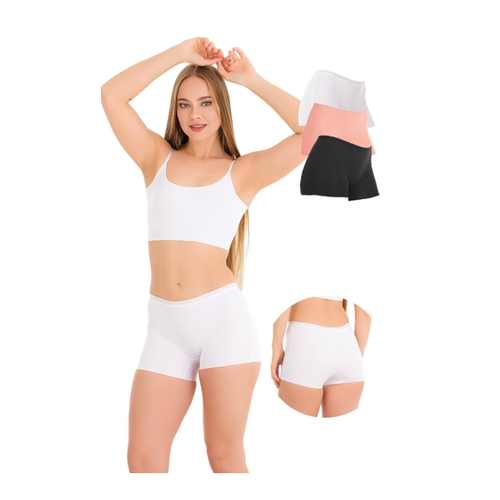 Bild von Newlilla Basic Laser Cut Nahtlose Boxershorts für Damen - XL
