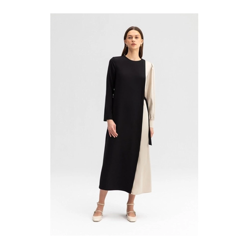 Bild von Touché Privé Stilvolles Kleid In Kontrastfarbe für Damen