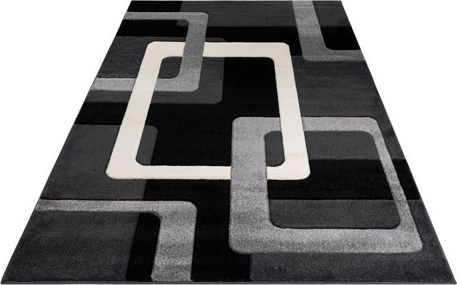 Bild von my home Teppich Maxim, rechteckig, Höhe: 13 mm, Hoch-Tief-Effekt, Kurzflor, 3D-Design, Kundenliebling