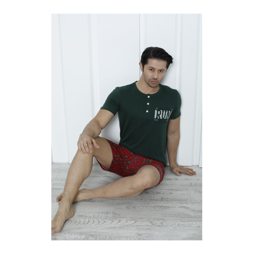 Bild von ELİTOL Kurzarm-Shorts-Set Aus Baumwolle für Herren - XL