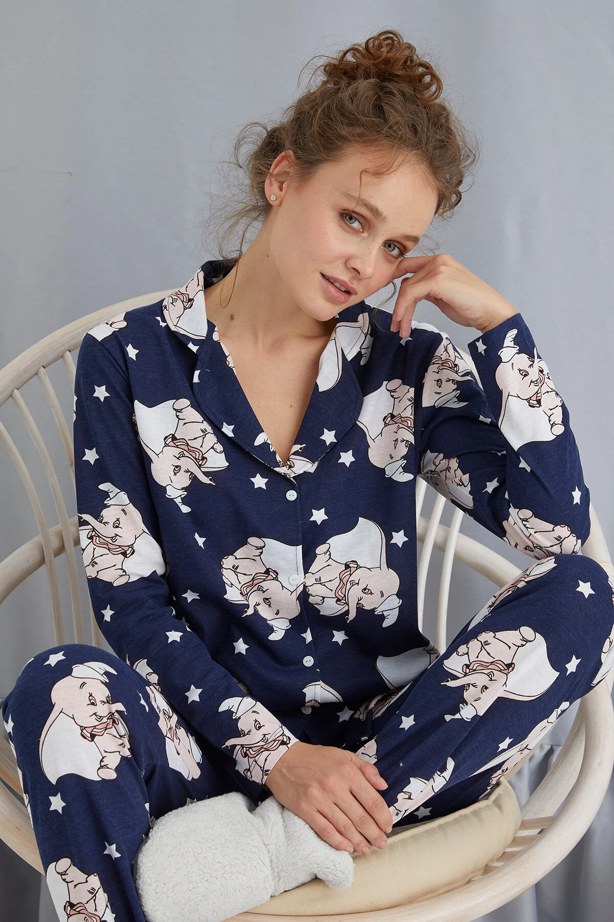 Bild von STRAWBERRY Bequemes Pyjama-set Mit Knöpfen für Damen - S