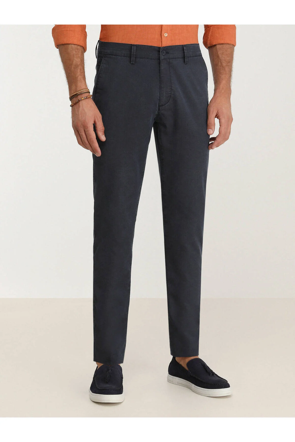 Bild von Kip Marineblaue, Gewebte Slim Fit-freizeithose für Damen - 28