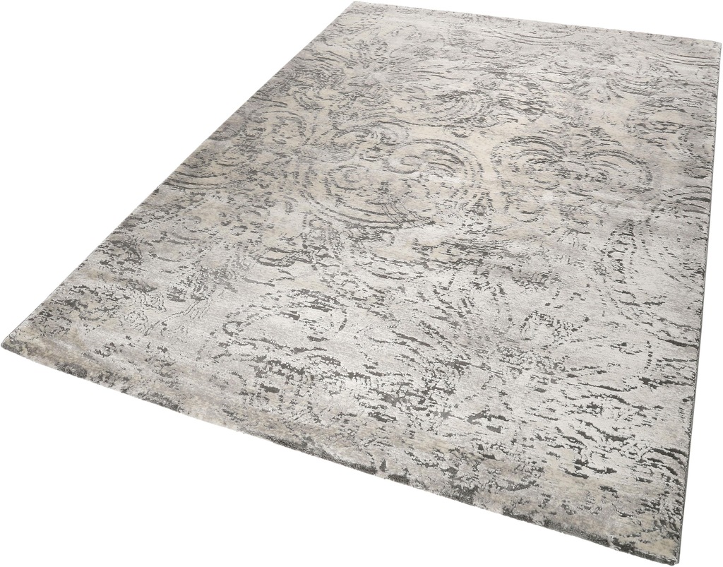 Bild von Wecon Home Esprit I Moderner glänzender Kurzflor Teppich - Läufer für Wohnzimmer, Flur, Schlafzimmer I Elda I ESP-5198-956 I Weiß Grau Taupe I (80 x 150 cm)