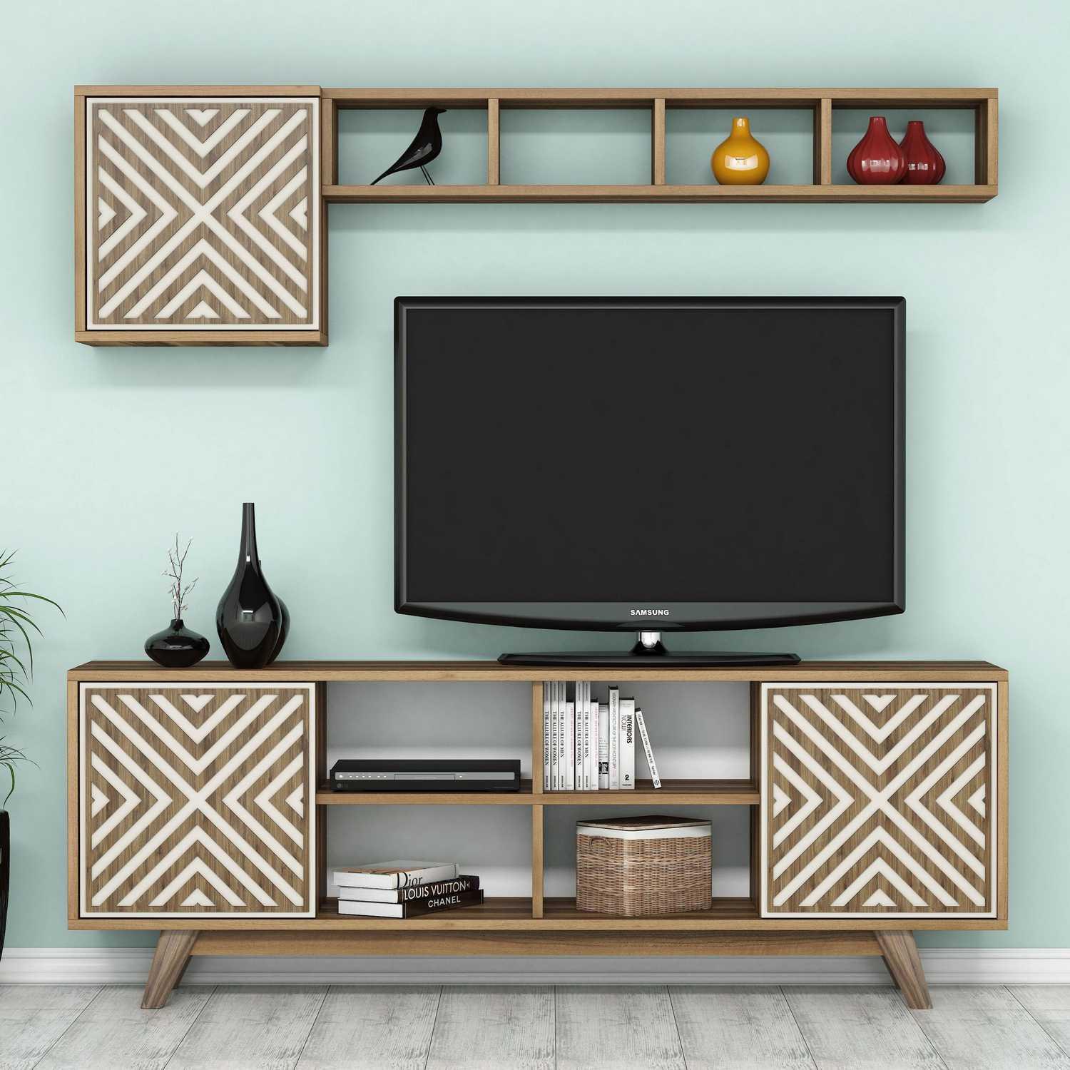 Bild von Hanah Home, TV Möbel, Maren (42.4 x 25 x 44.2 cm, 117.6 x 20 x 18.6 cm)