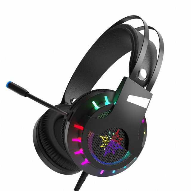 Bild von Inca Lapetos Series 7.1 Surround Gaming Headset RGB Led Functional Control Vibration (Kabelgebunden), Gaming Headset, Schwarz