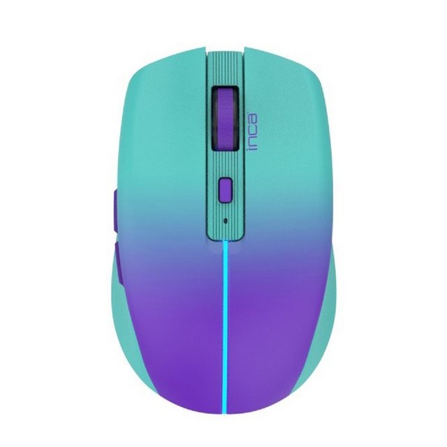 Bild von Inca Maus IWM-511RM Blt+Wrls RGB Color-Basisfarbe Blau (Kabellos), Maus, Violett, Grün