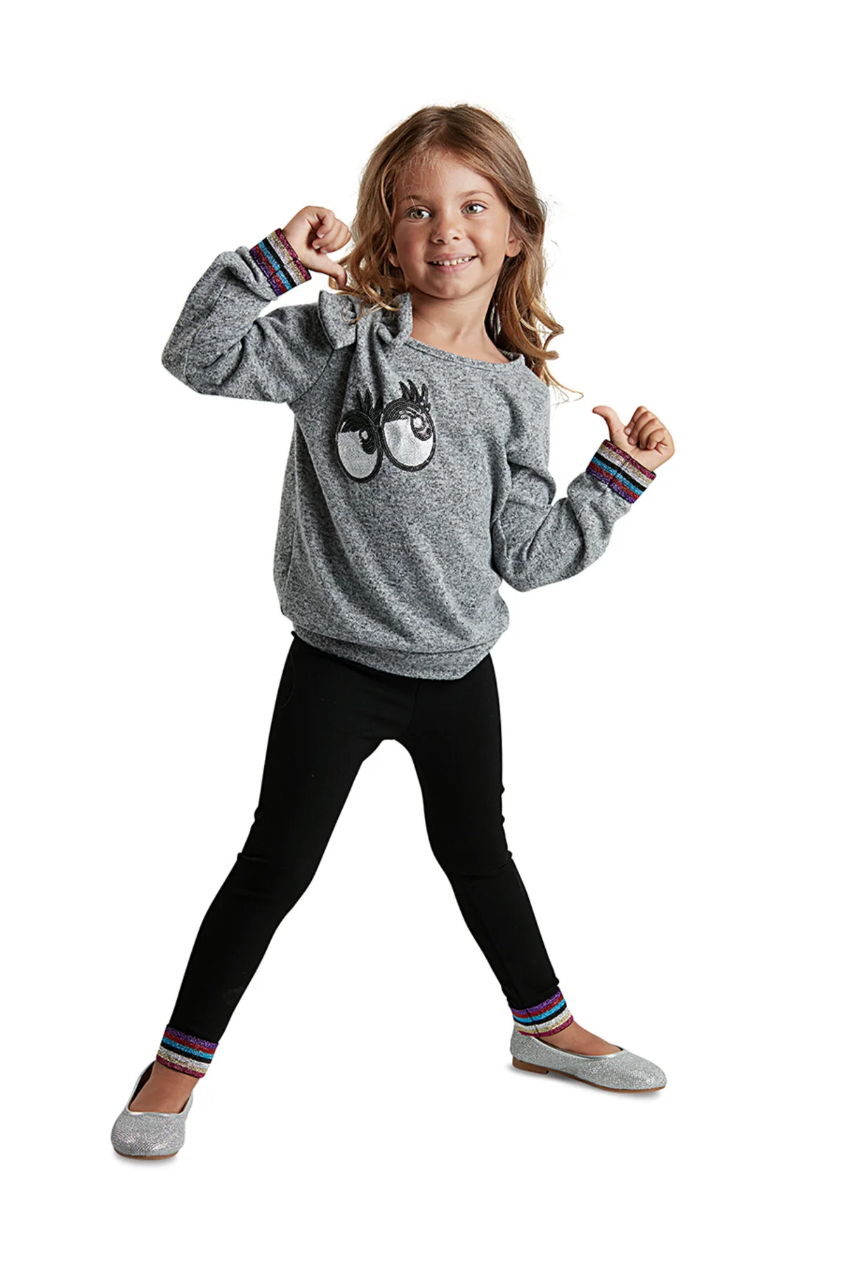 Bild von MSHB&G Eyes Mädchen-strickpullover-strumpfhosen-set für Damen - 3 Jahre alt