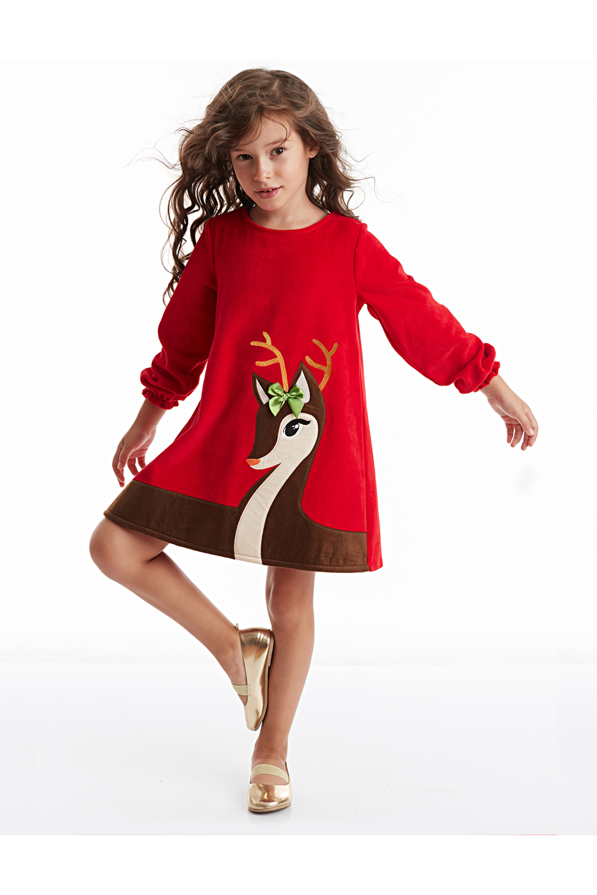 Bild von Denokids Rotes Weihnachtskleid Aus Samt Für Baby-hirschmädchen für Damen - >7 Jahre