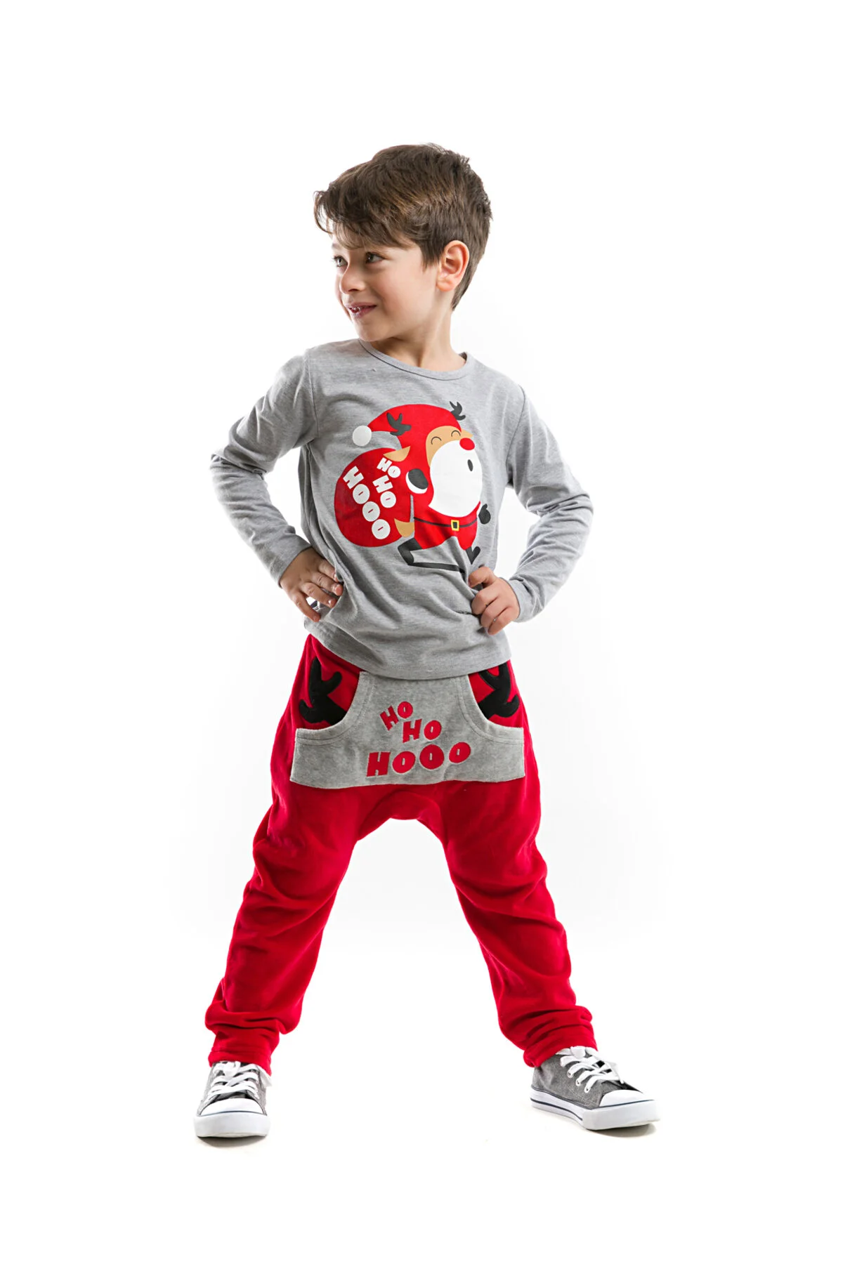Bild von MSHB&G Ho Ho Neujahrs-t-shirt-hosen-set Für Jungen für Herren - 8 Jahre