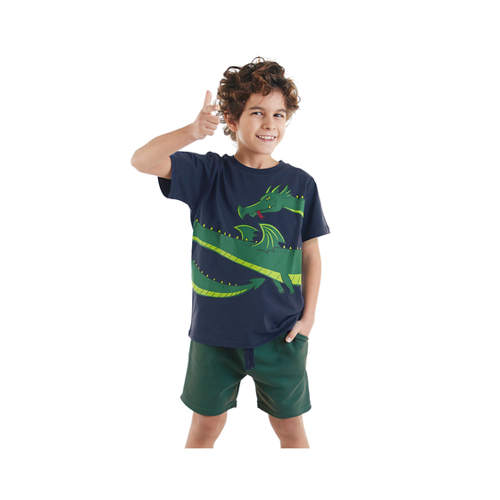 Bild von Denokids Hausanzug "Dragon" für Jungen - 2-teiliges Sommer-Set