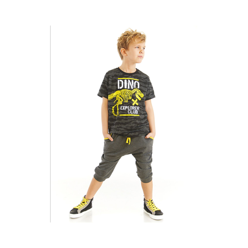 Bild von MSHB&G Dino Explorer Jungen-T-Shirt-Capri-Shorts-Set für Herren (ab 9 Jahren)