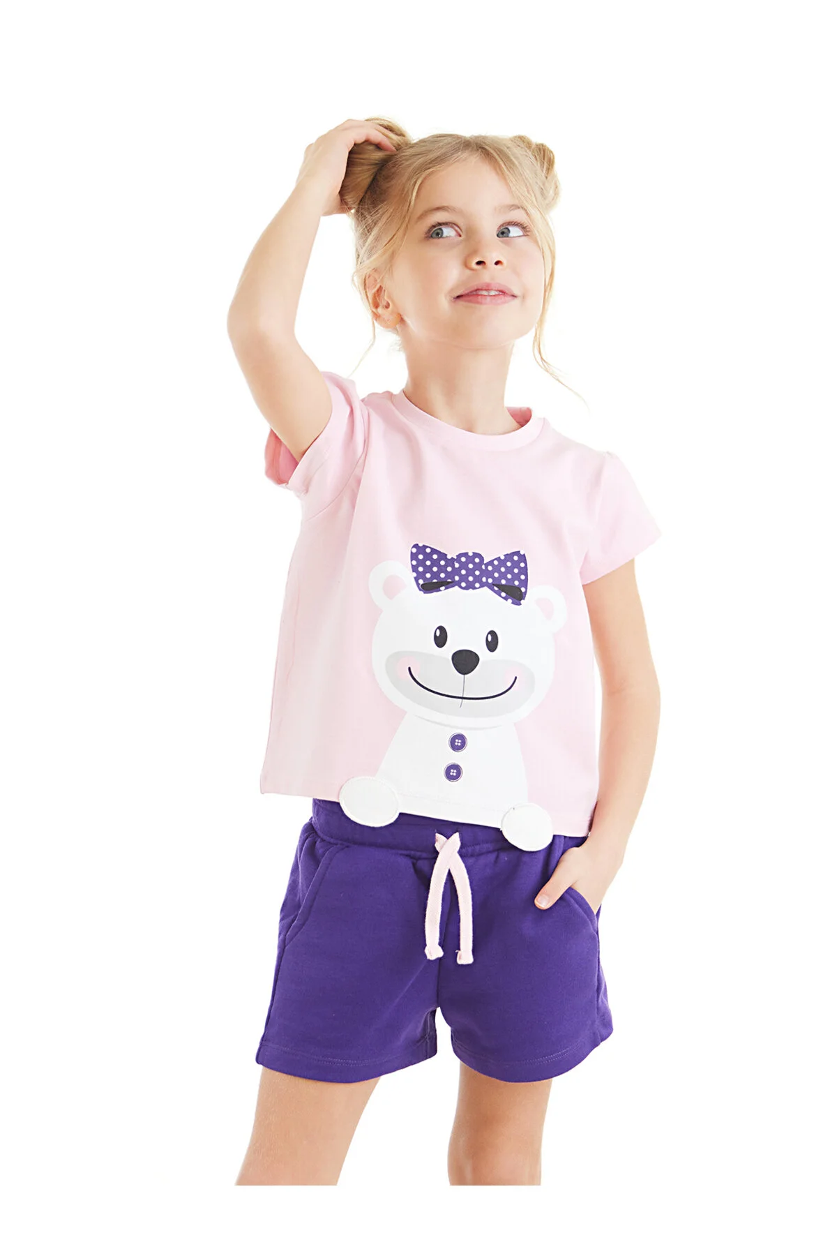 Bild von Denokids Teddybär-mädchen-t-shirt-shorts-set für Damen - 5 Jahre alt